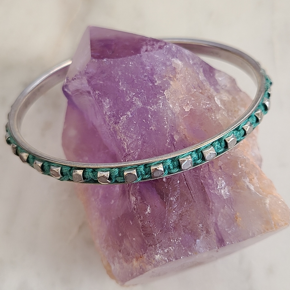 Lucky Brand Turqoise and Silver Bangle